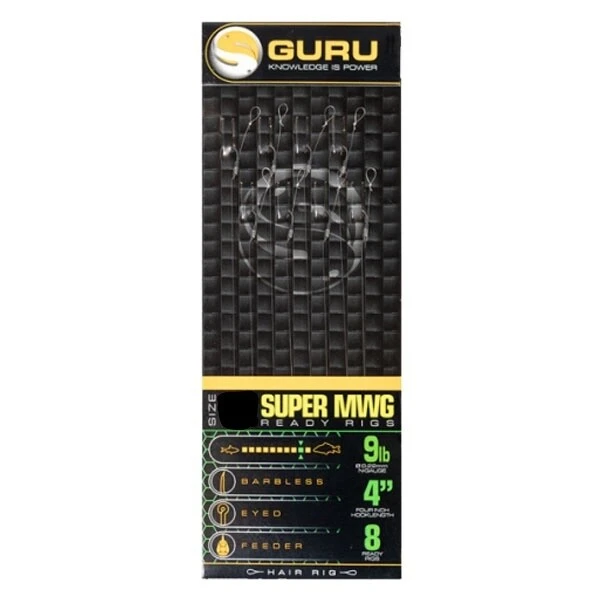 Guru Super MWG Ready Rig 4" Haak 12 / 0.22mm (8st) 1 Guru Super MWG Ready Rig 4" Haak 12 / 0.22mm (8st)