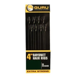 Guru Bayonet Hair Rig 4" Haak 14 / 0.22mm (8st)