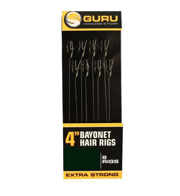 Guru Bayonet Hair Rig 4" Haak 10 / 0.25mm (8st) 1 Guru Bayonet Hair Rig 4" Haak 10 / 0.25mm (8st)