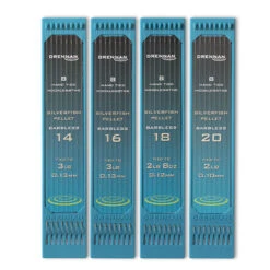 Drennan Hand Tied Hooklengths Silverfish Pellet Barbless Haak 16 0.13mm