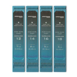 Drennan Hand Tied Hooklengths Wide Gape Carp Barbless Haak 12 0.20mm