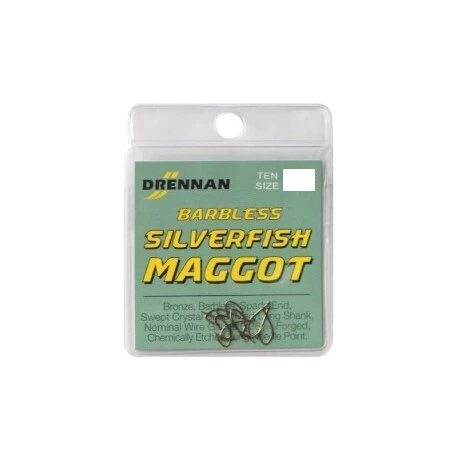 Drennan Silverfish Maggot Barbless 1 Drennan Silverfish Maggot Barbless
