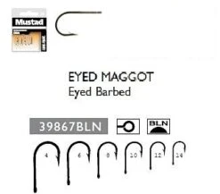 Mustad Maggot Eyed