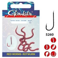 Gamakatsu Red Worm 75cm
