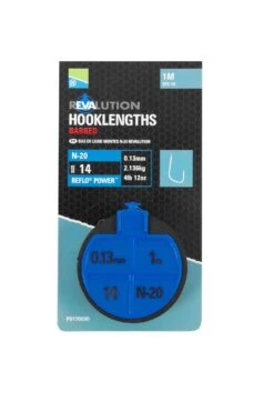 Preston Revalution Hooklenghts N-20 Barbed - 0.11mm/Hook 16/1m