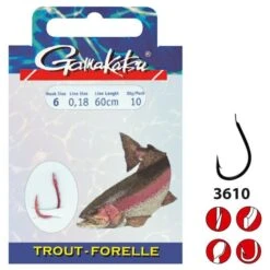 Gamakatsu Trout 75cm - 0.18mm/haak 10